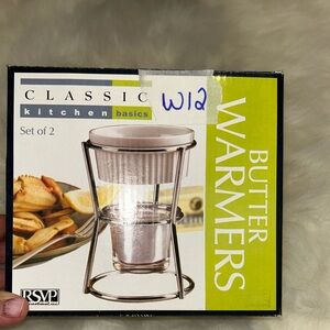 RSVP Classic Butter Warmers Set of 2 - Silver
